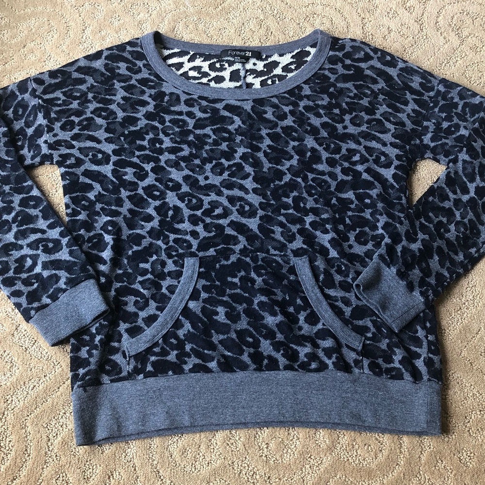 Semi-sheer cheetah print sweater from Forever 21